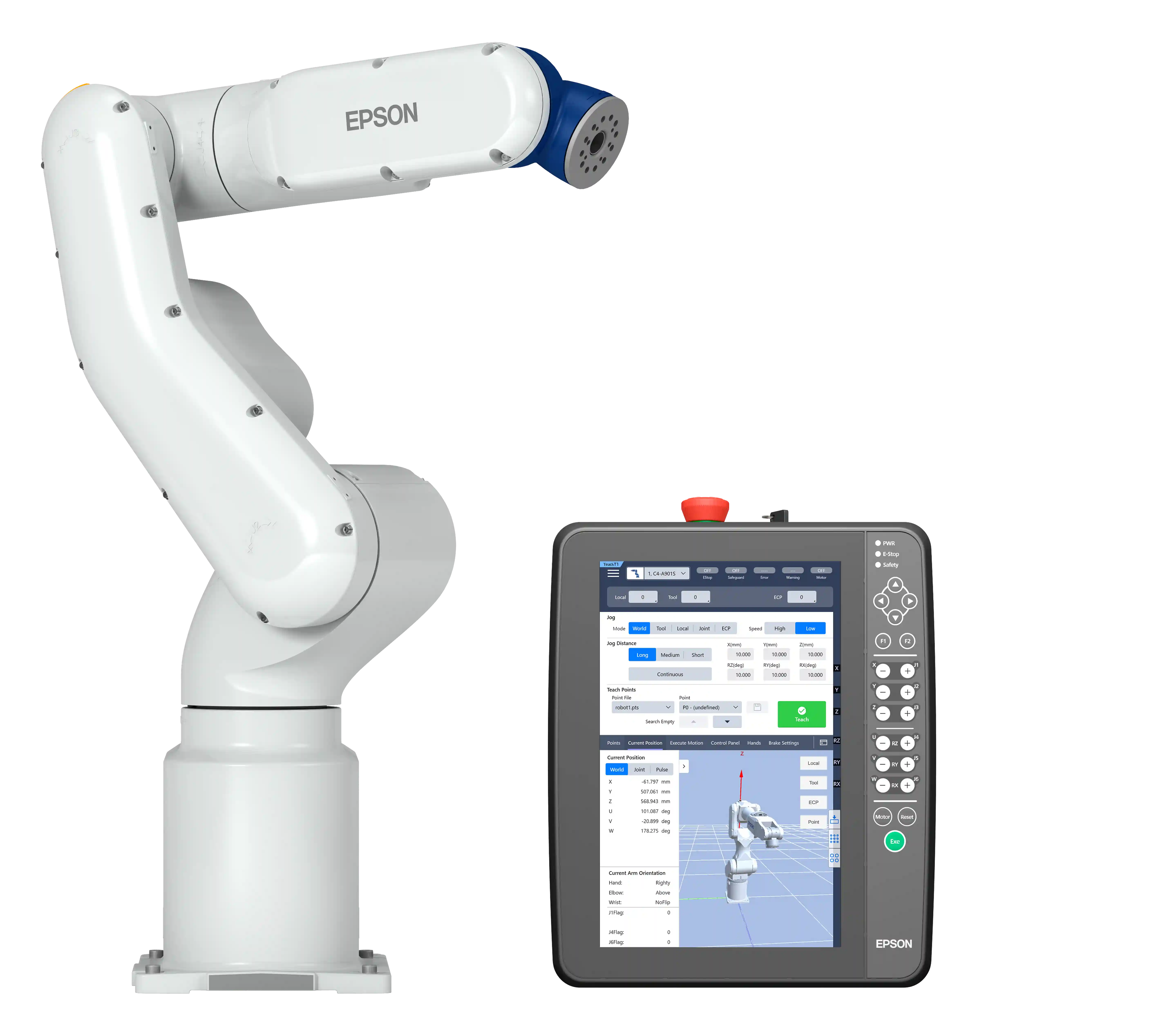 Epson VT6-A901S Industrial Robot Arm, 6 axis, 920 mm reach